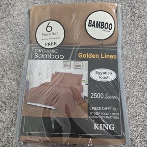 BAMBOO Golden Linen Organic Bamboo King Sheet Set